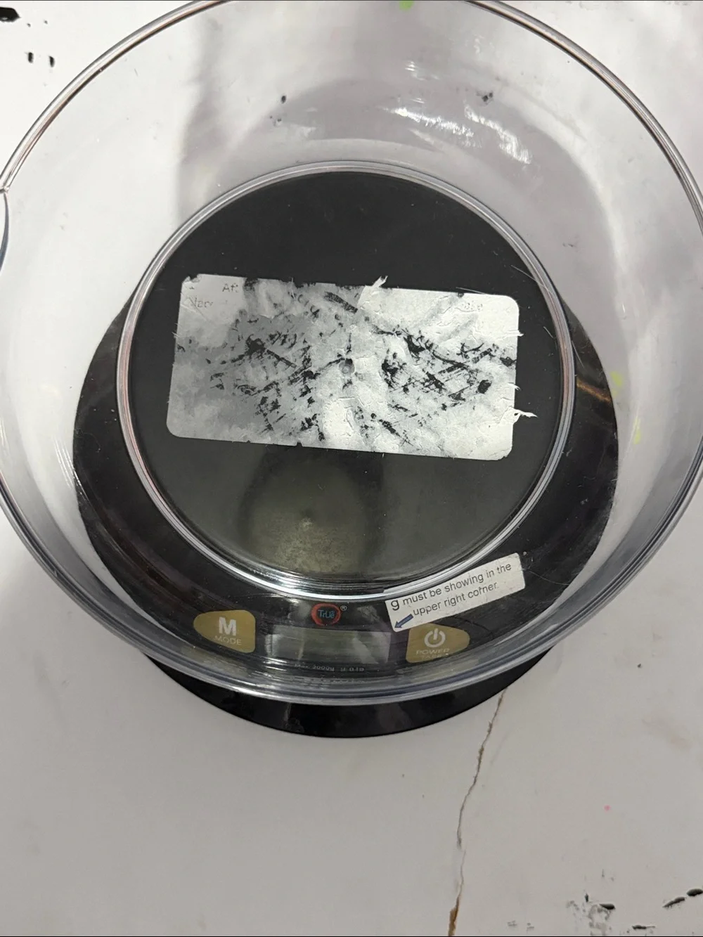 True 42 Digital Kitchen Scale w/Clear Plastic Bowl and Black Base